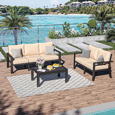 5 - Person Patio Conversation Set with Cushions
