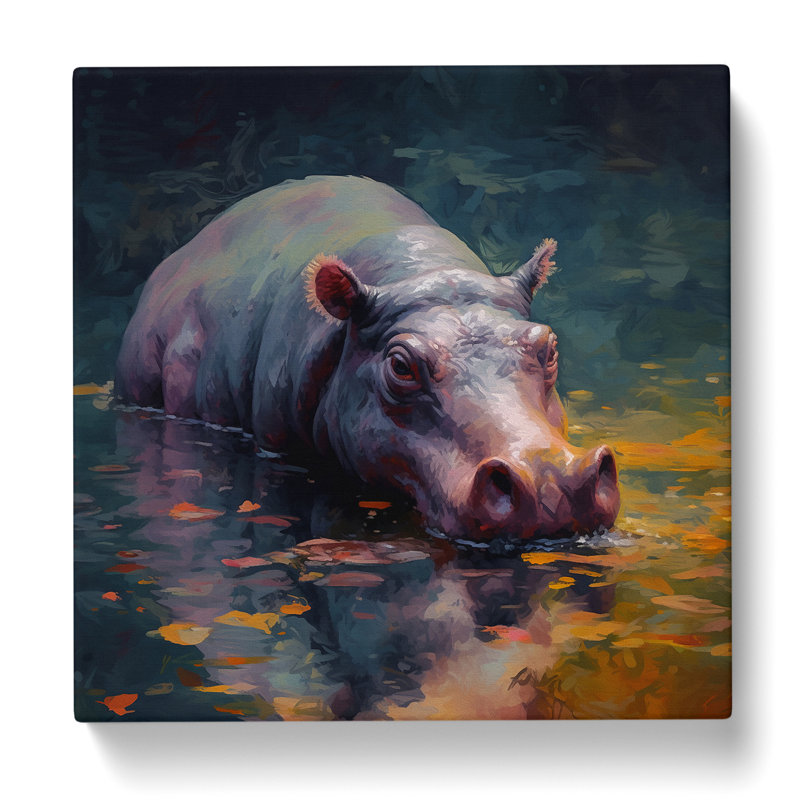 Hippo Impressionism - Print