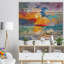 « coucher de soleil sur l’horizon », peinture sur toile tendue-34272858-34272860