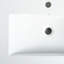 Lavabo en céramique de salle de bain 91,4 cm (36 po) - Porcelaine blanche, avec trop-plein, facile à nettoyer, trou de robinet prépercé, 90,3 cm (35,56 po) de profondeur x 45,9 cm (18,07 po) de largeur x 17 cm (6,7 po) de hauteur, meuble-lavabo blanc délicat, protection contre le trop-plein, 17,1 kg (37,83 lb), H