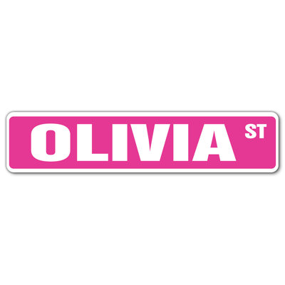Olivia Street Sign Childrens Name Room Sign