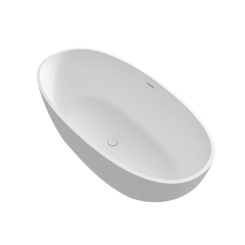 55" solid surface soaking bathtub