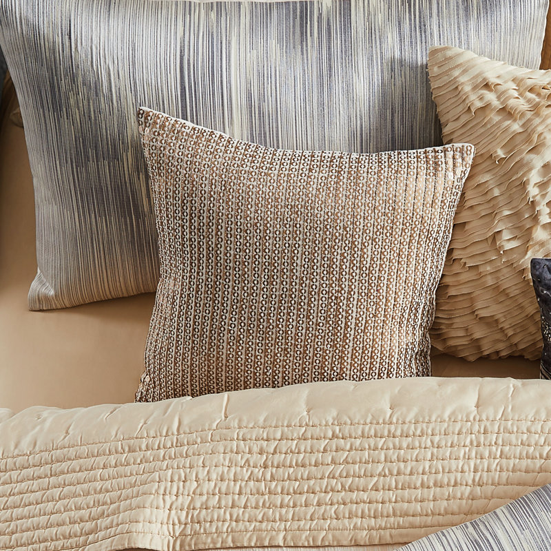 Copper Sequin Square Pillow Cover & Insert