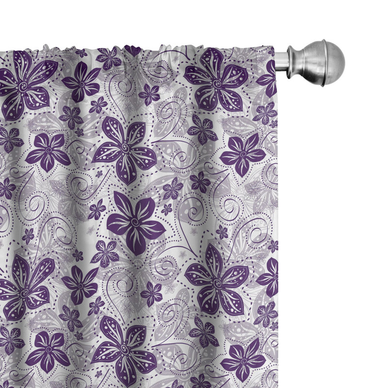 Paire de rideaux semi-transparents avec passe-tringle, 28 po x 63 po