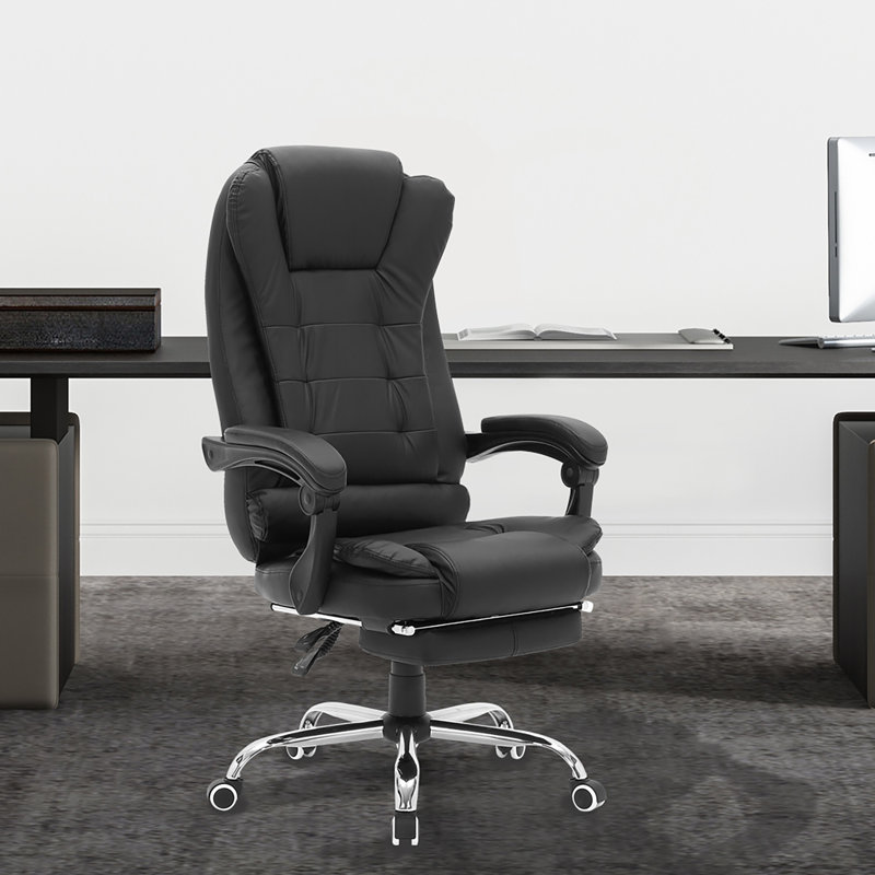 Montes Executive Chair with Headrest, Black