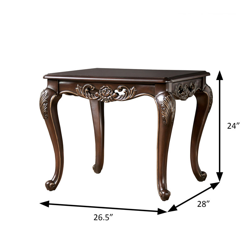 26.5" W Traditional End Table, Java