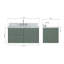   Ensemble de meuble-lavabo mural rectangulaire simple de 43 po avec comptoir en marbre de Carrare blanc de 1,5 po Ensuko-1084644070-1084644069