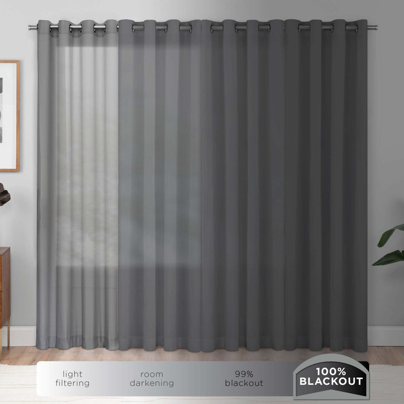 Blush Velvet Blackout Rod Pocket Curtain Panel