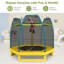 Costway Hexagon Backyard Trampoline with Safety Enclosure-72732064