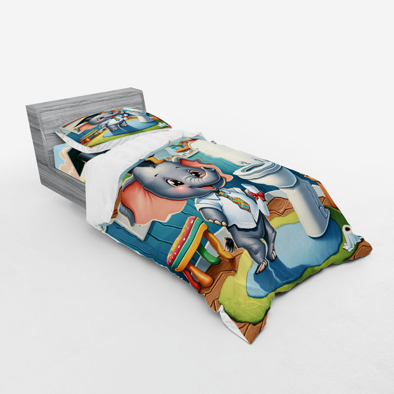 Ensemble de literie Ambesonne, Housse de couette simple très longue + 2 pièces