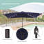 Parasol de marché solaire à DEL 10 x 6,5 po Wilfredo-433802982