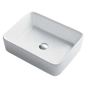 Kraus Thin ceramics Rectangular Vessel Bathroom Sink & Reviews | Wayfair