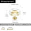 10-Pack Brass Crystal Cabinet Knobs,Glass Crystal Gold Drawer Knobs,1-1/4-Inch Polygon,Decorative Dresser Pulls, Modern Cabinet Hardware