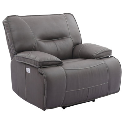 Pomona 42" Power Recliner with Adjustable Headrest and Pillow Top Arms