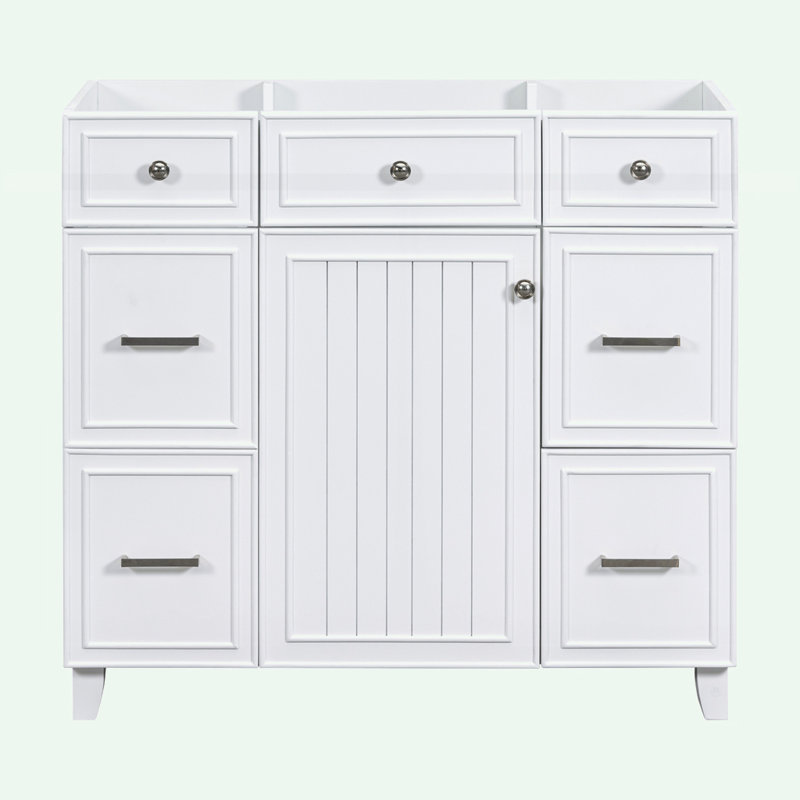 Meuble-lavabo à 4 tiroirs, Blanc