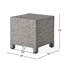 Table d'appoint - table d'appoint cubique en fer et en fer noir, 18 po x 18 po x 18 po, fer à repasser élégant et sans assemblage 18 po x 18 po x 18 po