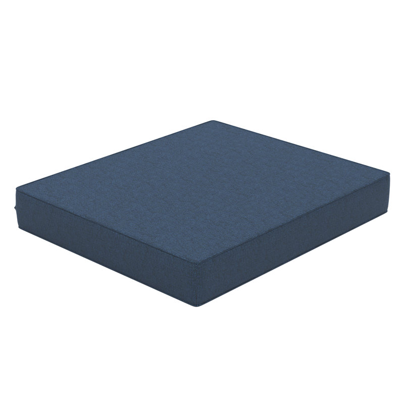 Sunbrella® Outdoor Ottoman Seat Cushion, 26" W x 24" D, Spectrum Indigo