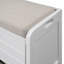 Banc de rangement à chaussures polyvalent en bois avec panier amovible et 2 tiroirs-1526658362