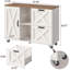 Lateral File Cabinet With 2 Drawers And Door