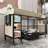 Large Iron Pet Cage With Functionality - Material, Beige Black Practical Functions And Basin