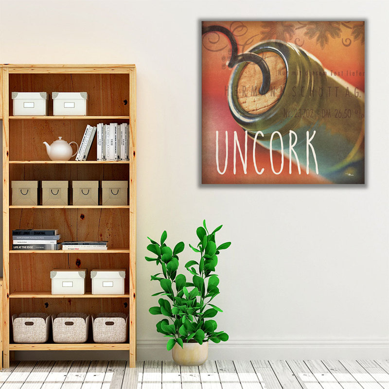 «Wine Collage IX», reproduction d'art sur toile, H 24 po x l 24 po