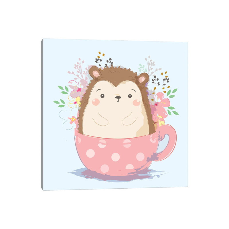 Hedgehog For Children's Room by Art Mirano - Wrapped Canvas Print, 30.48cm H x 30.48cm W x 1.905cm W