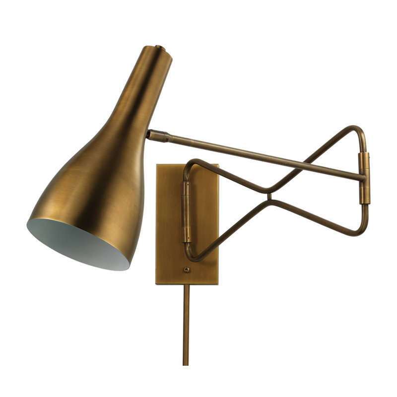 Lenz Plug-in Swing Arm, Antique Brass