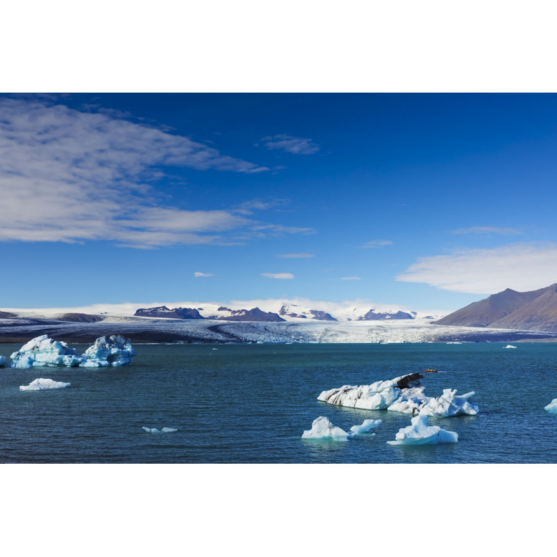 Blue Icebergs by Dietermeyrl - Wrapped Canvas Print