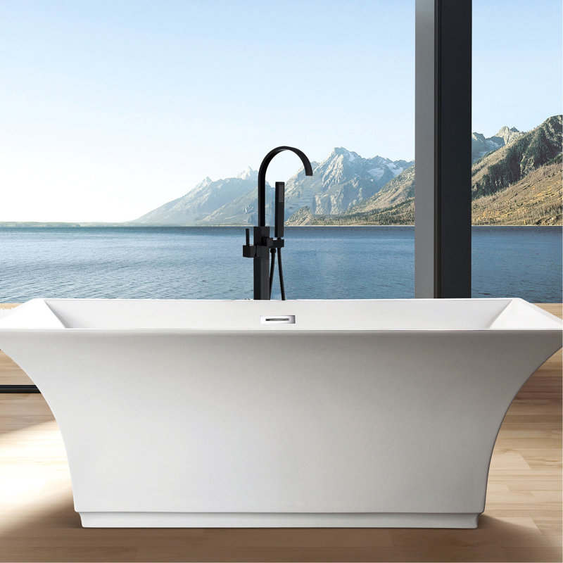 Freestanding Bathtub Faucet With Hand Shower, Build Dependable Metal Material