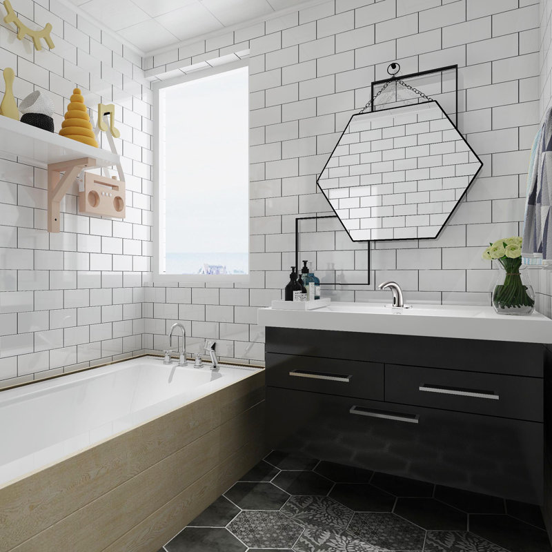 Robinet de salle de bain sans contact Aquaterior, Nickel brossé