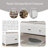 Linen Blend Upholstered Storage Bench-498423902