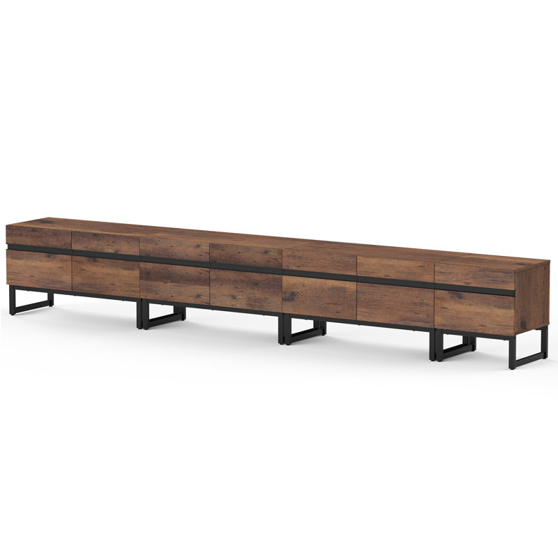 Aadam Modern TV Stand, 4 In 1 Entertainment Center TV Console With Storage Cabinets And Metal Base,Media Console For Living Room