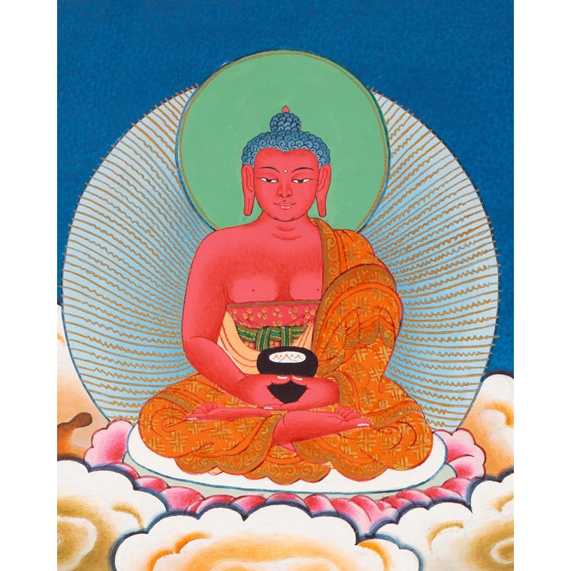 Vajrasattva entouré de bouddhas (Thangka sans brocart)