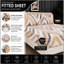 Bliss Complete Bedding Set Wave Beige Duvet Cover Fitted Sheet With Matching Pillow Case-119317750