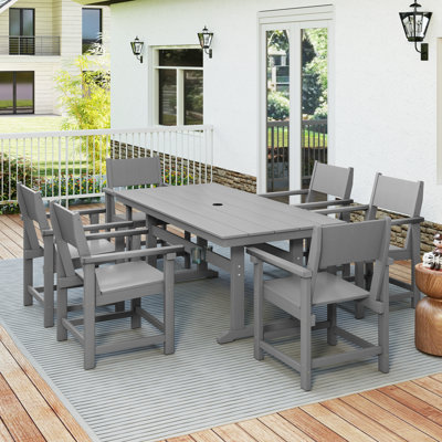Ensemble repas extérieur pour 6 personnes avec 6 chaises Reata