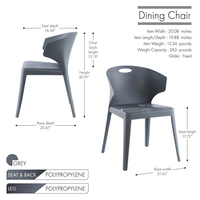 Chaise d'appoint Becquets, Gris