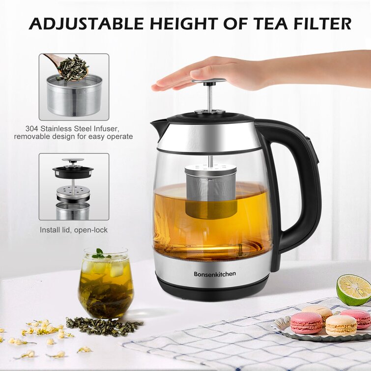 Bonsenkitchen Electric Kettle with Tea Infuser Archives - Dennis A