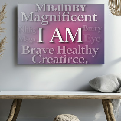 Canvas A Serene Pastel Background Transitions From Gentle Blush Pink At Wall Art The Top To Soft Mint Green At The Bottom Creating Canvas Wall Art