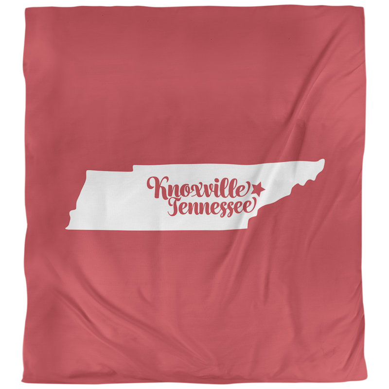 Housse de couette réversible Knoxville Tennessee, Microfibre, Housse de couette pour grand lit, Rouge