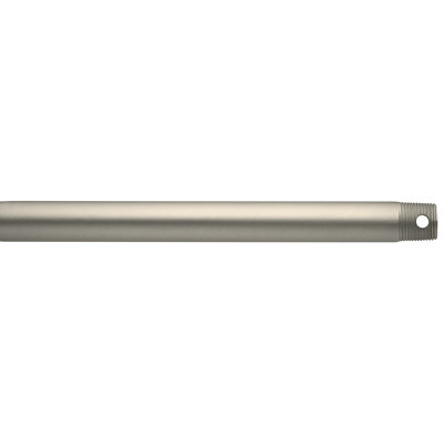 Tige de ventilateur de plafond simple à filetage 24 po en nickel brossé
