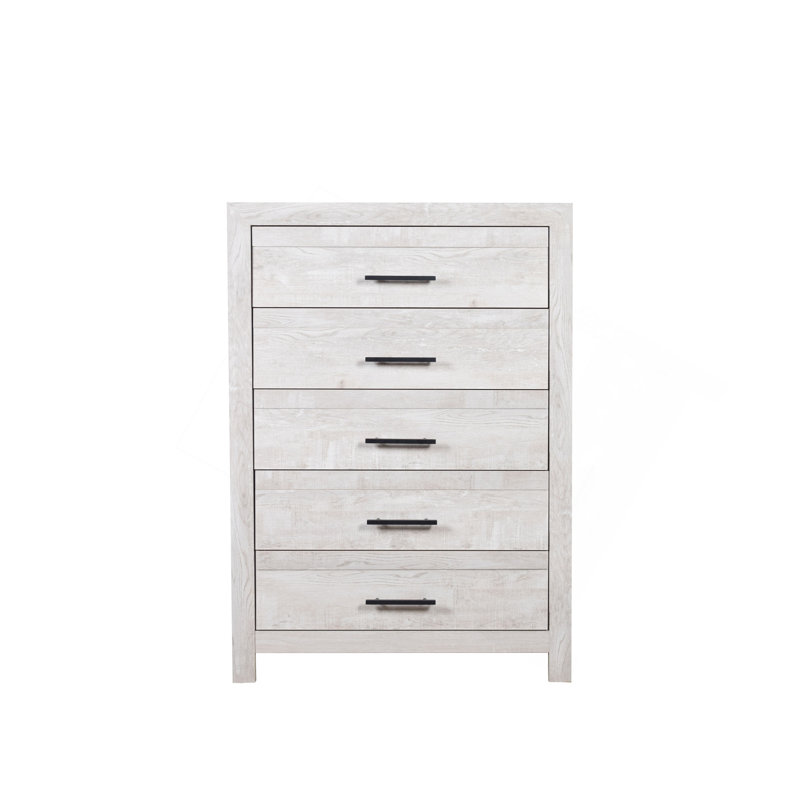 Commode 5 tiroirs de style moderne en bois