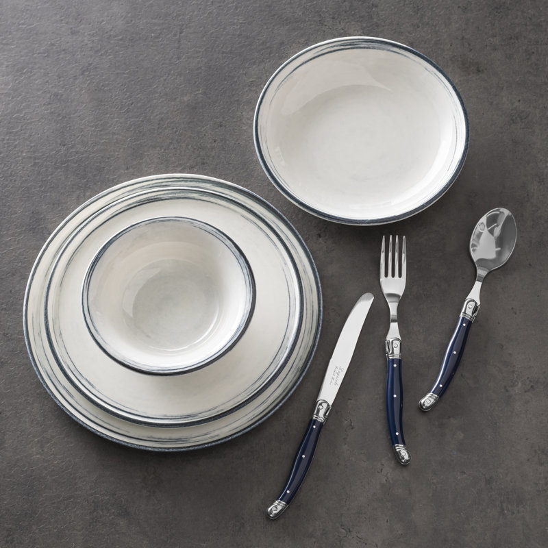 12 Piece Porcelain China Dinnerware Set - Service for 4