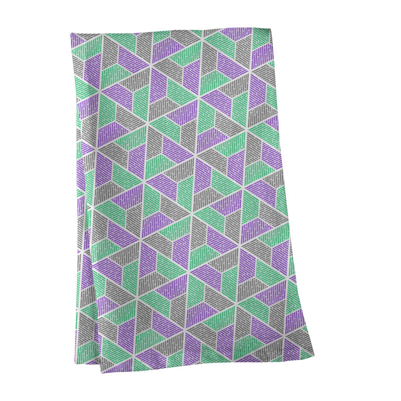 Tea Towel Kitchen Towel, Poly Twill, Brown/Blue/Purple