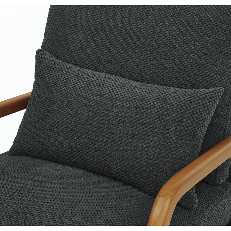 Chaise longue en bois, Dark Grey