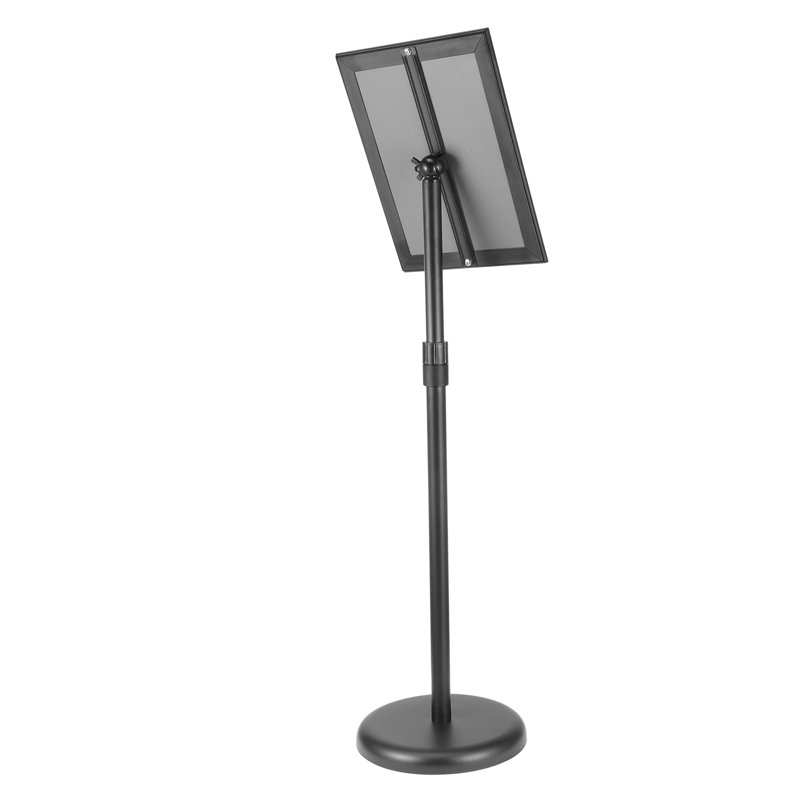 Porte-affiche piédestal avec base ronde remplissable, H 32,30 po x l 9,80 po x P 9,80 po