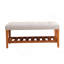Banc en tissu gris clair Charla-2061084981