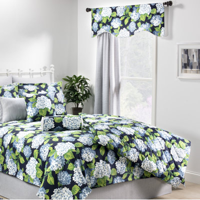 Booneville Cotton Floral Scalloped Window Valance