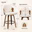 Tabourets de bar pivotants en bois et en similicuir Xaviera (ensemble de 2)-813246649-813246652
