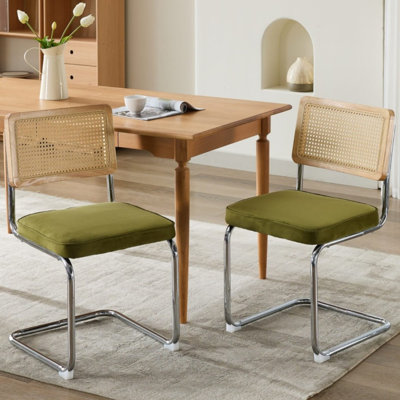 Chaise d'appoint en porte-à-faux rembourrée Crumley