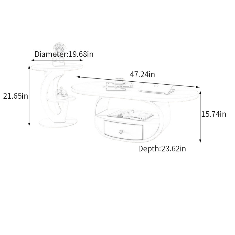 Rue, 15,74 po H x 47,24 po L x 23,62 po l, Blanc, Bois